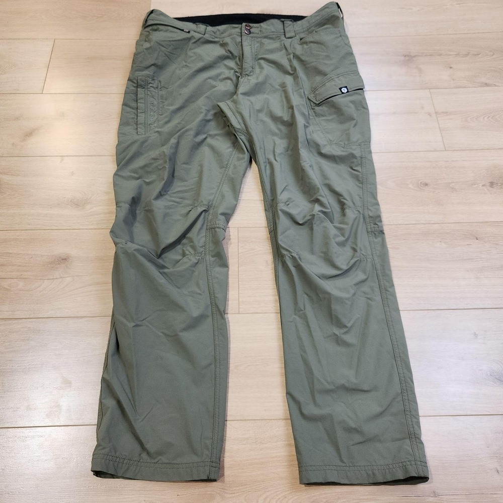 Truewerk Pants Mens 42x34 Green Cargo Stretch Workwear Utility Pockets Outdoor
